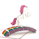 Unicorn Lovepop Pop-up Greeting Card - stamps included